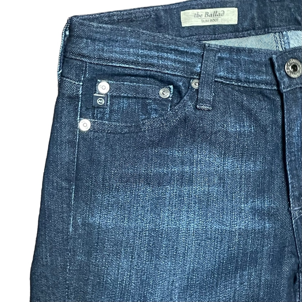 AG Adriano Goldschmied The Ballad Slim Bootcut Dark Navy Wash Jeans Size 26 USA - Picture 3 of 12
